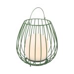 Nordlux Table Lamp Jim To-Go Portable Battery Metal Green 3W 300lm - 827 Extra Warm White | 3-Step Dimmable 