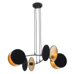 Emibig Pendant Motif Steel Black | Suitable for 4x E27 - Max 15W