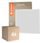 Multipack 4x Ledvance LED Panel Compact Aluminium White 33W 3630lm - 830 Warm White | 60x60cm - UGR < 19