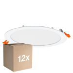 Multipack 12x Osram LED Downlight Recess Slim White 22W 2000lm 110D - 840 Cool White| Cutout 120mm - IP20