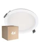 Multipack 4x Ledvance LED Downlight Comfort Opal Aluminium White 30W 3600lm 100D - 930 Warm White | Cutout 200mm - IP44 - Best Colour Rendering