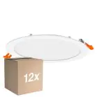 Multipack 12x Osram LED Downlight Recess Slim White 22W 2000lm 110D - 840 Cool White| Cutout 120mm - IP20